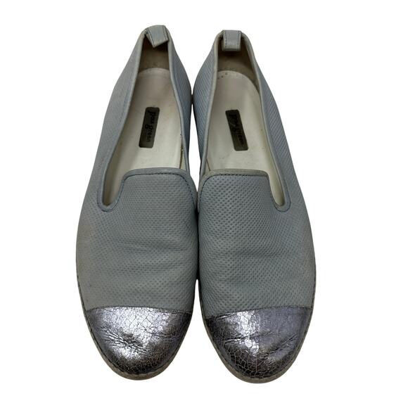 Paul Green Slip On Metallic Cap Toe Flats Womens UK Sz 5 US 7.5 Blue Leather - Picture 3 of 10